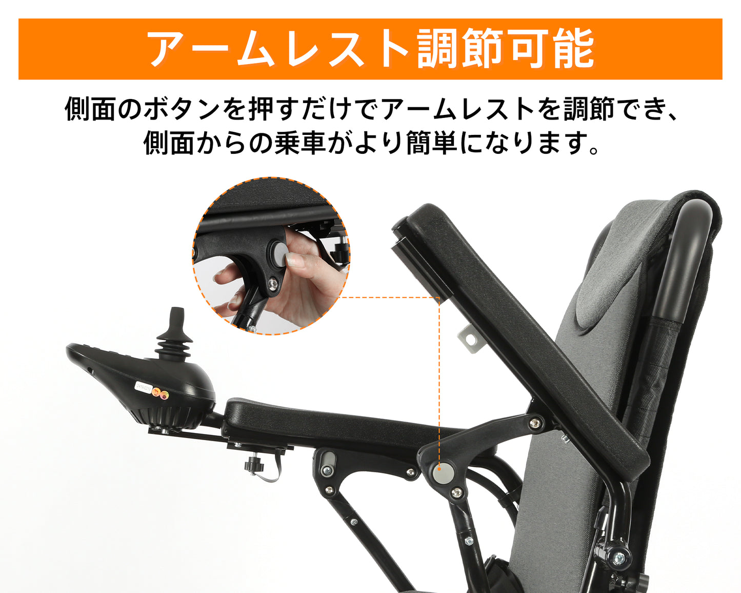 Care-Parents 電動車椅子 折りたたみ 軽量 全自動電動車いす 電磁自動ブレーキ バッテリー着脱 360°コントローラー 最大走行15km 歩行補助 耐荷重130kg 軽量リチウム電池 運転免許不要 CE認証 介護 介助用 自走式 高齢者・障害者・初心者用(CP-D7301)