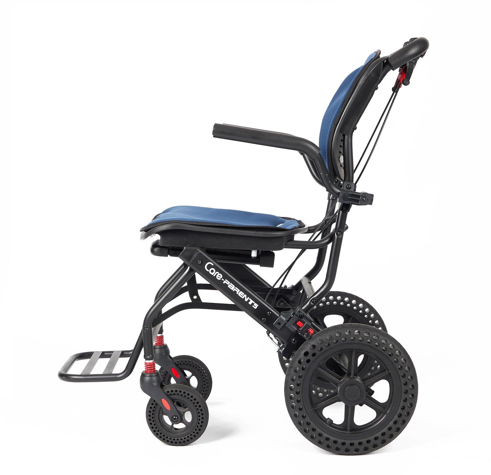 Care-Parents 軽量車椅子 折りたたみ式 介助ブレーキ付き 外出用 旅行用 (CP-0903)