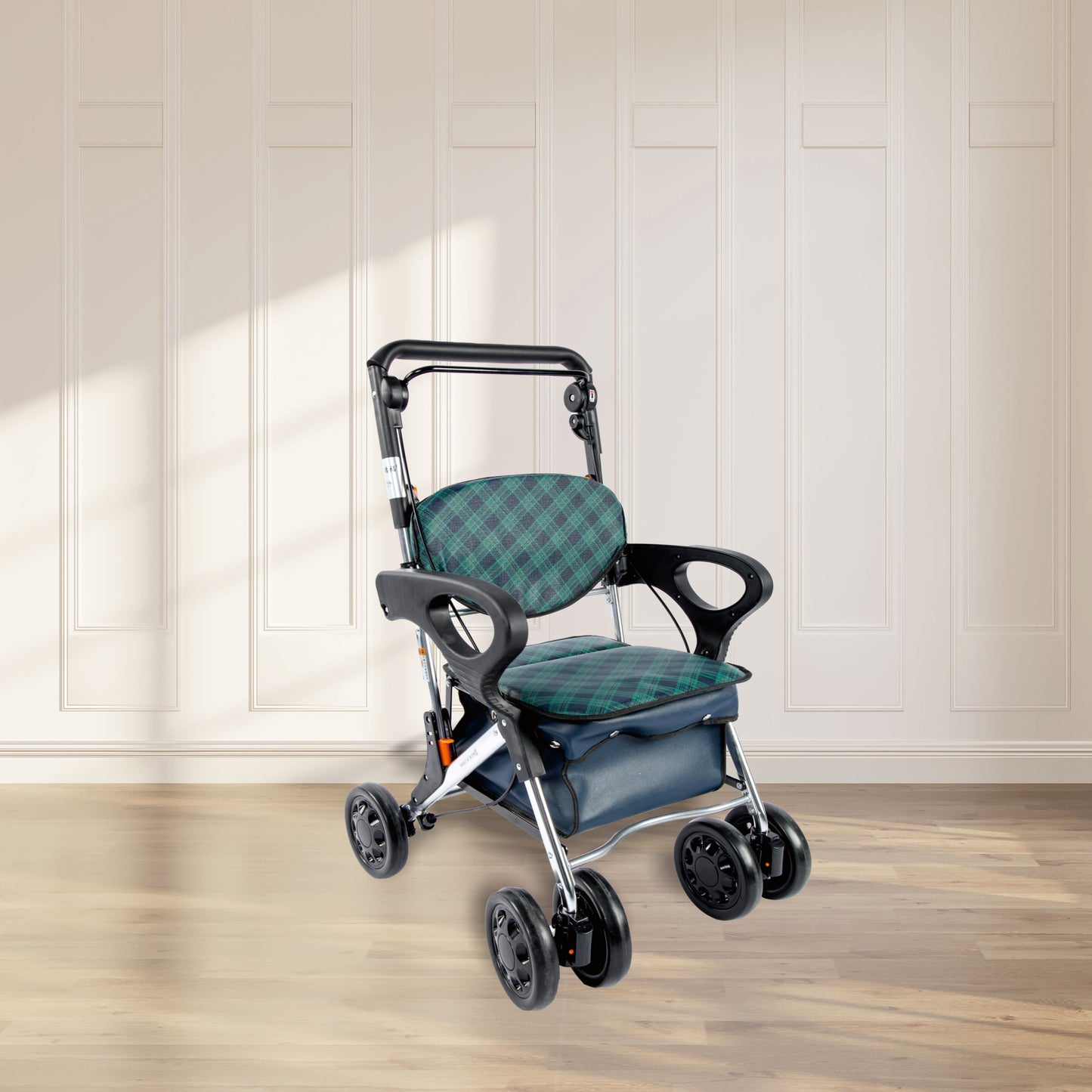 Care-parents シルバーカー 軽量 折りたたむ手押し車 買い物カート (CP-005B )