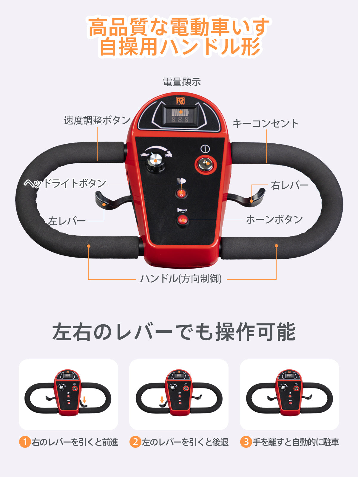 Care-Parents 電動シニアカー 電動車いす 電動ミニカー 電動カート 走行40km (CP-8601)