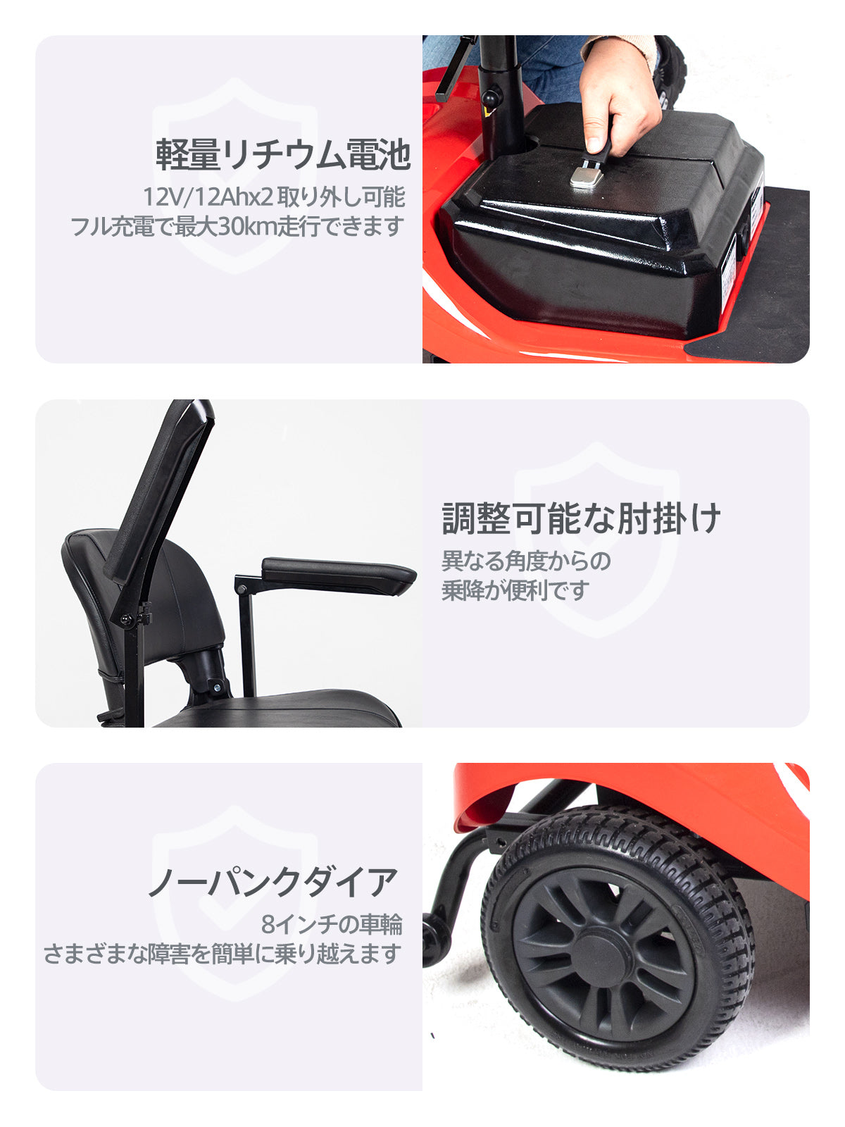 Care-Parents 電動シニアカー 電動車いす 電動ミニカー 電動カート 走行40km (CP-8601)