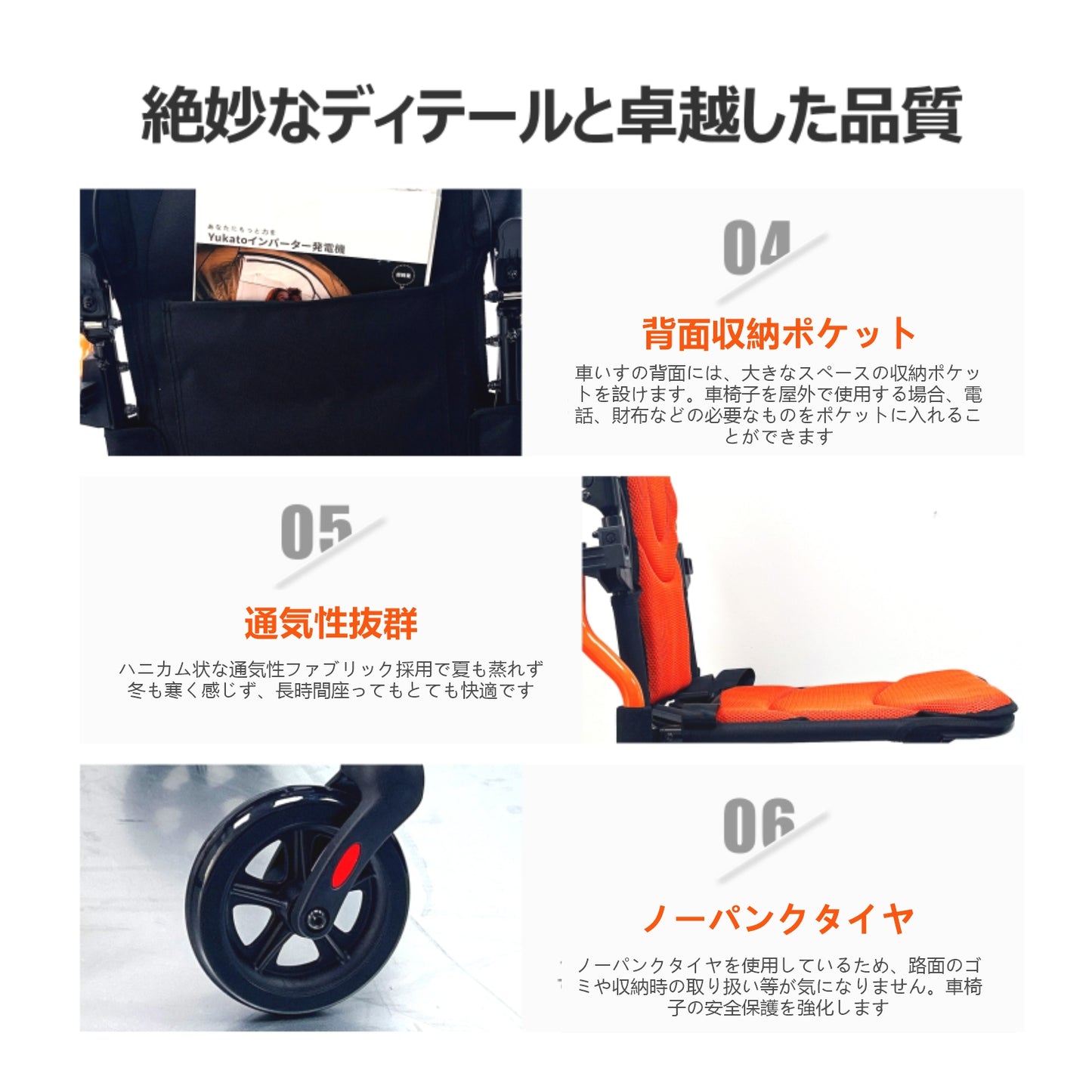 Care-Parents 折り畳み車椅子 軽量 コンパクト 簡易式介助車椅子 (CP-01411)