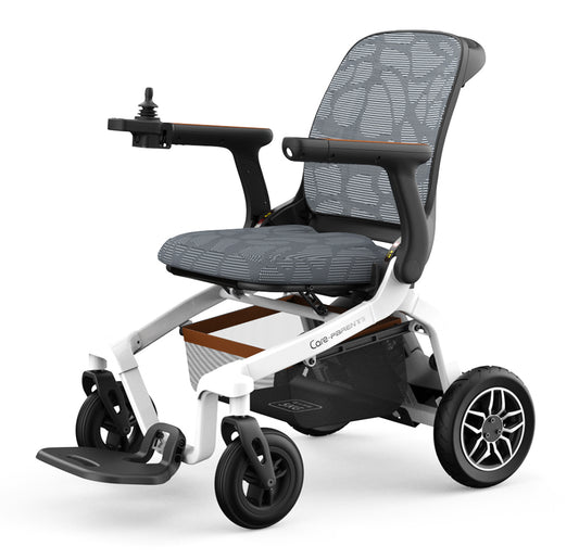 Care-Parents 電動車椅子 折りたたみ式 電磁ブレーキ 360°コントローラー 手すり灯 (CP-E30)