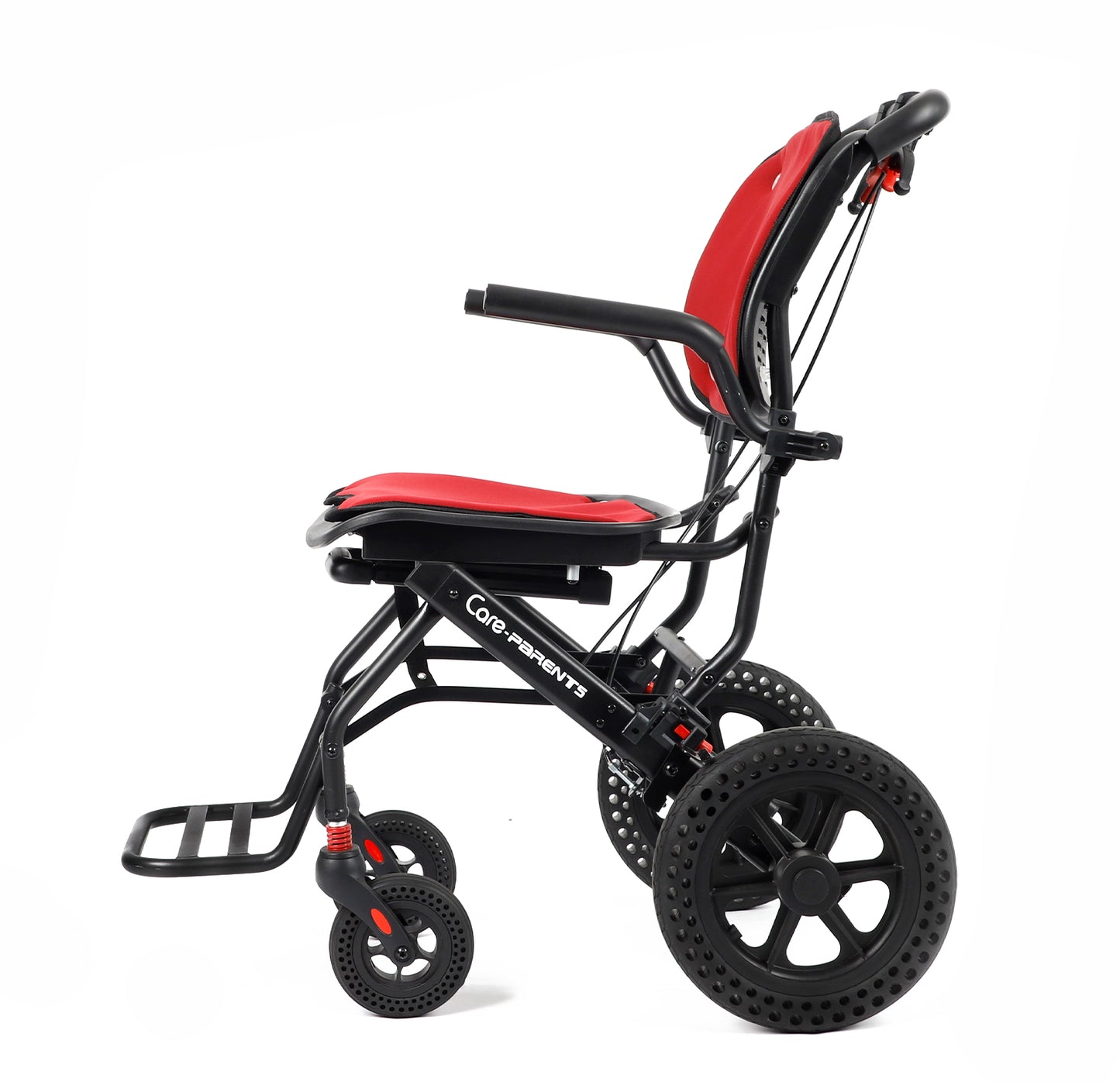 Care-Parents 軽量車椅子 折りたたみ式 介助ブレーキ付き 外出用 旅行用 (CP-0903R)
