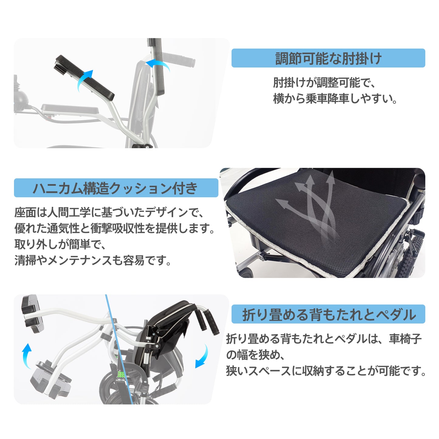 Care-Parents 電動車椅子 軽量 コンパクト 車椅子 電動 (わずか17.25kg) アルミ製 折り畳み 軽量車椅子 電磁ブレーキ 歩行補助 組み立て不要 高齢者 障碍者 旅行用 外出用 車いす (CP-W180)