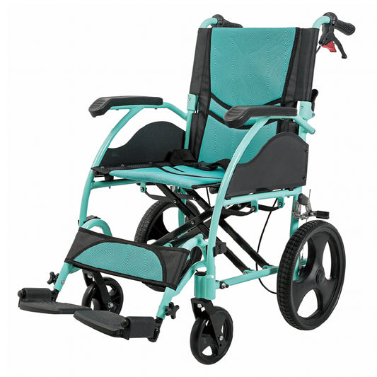 Care-Parents 介助用車椅子  折りたたみ車椅子 背折れタイプ アルミ製 折りたたみ軽量 組立不要  (CP-863BS)