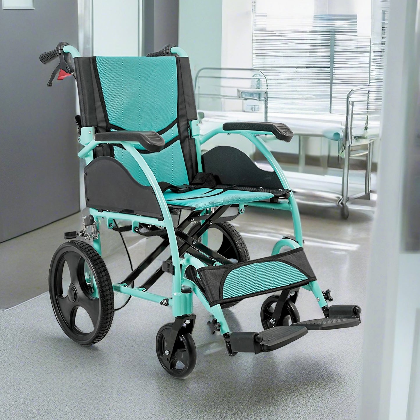Care-Parents 介助用車椅子  折りたたみ車椅子 背折れタイプ アルミ製 折りたたみ軽量 組立不要  (CP-863BS)