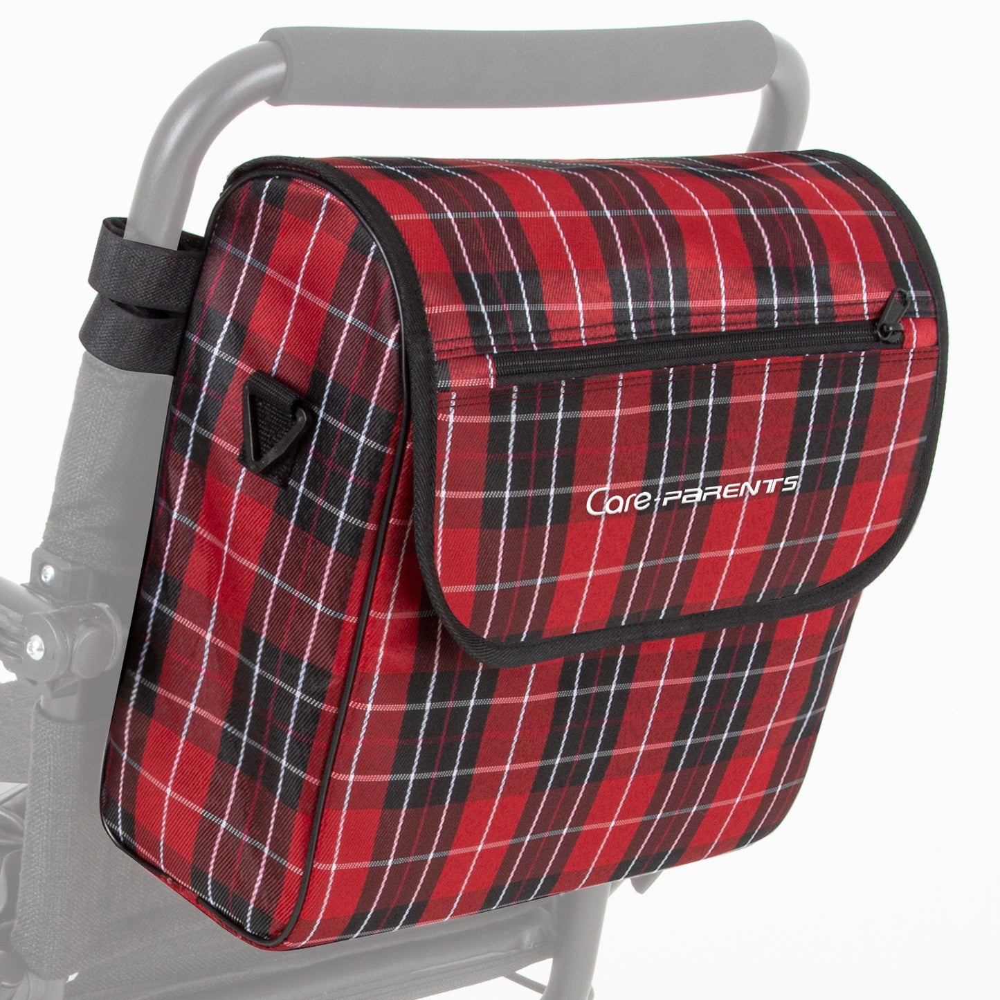 Care-Parents 車椅子用バッグ 高齢者 障害者用 収納バッグ 大容量 車椅子バックパック 車椅子バッグ 赤色