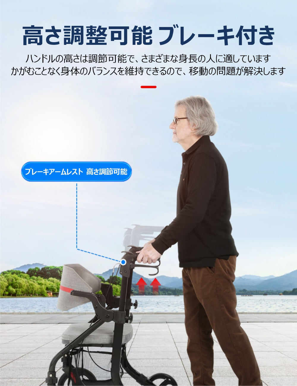 Care-Parents シルバーカー 多機能 手押し車 (CP-9269)